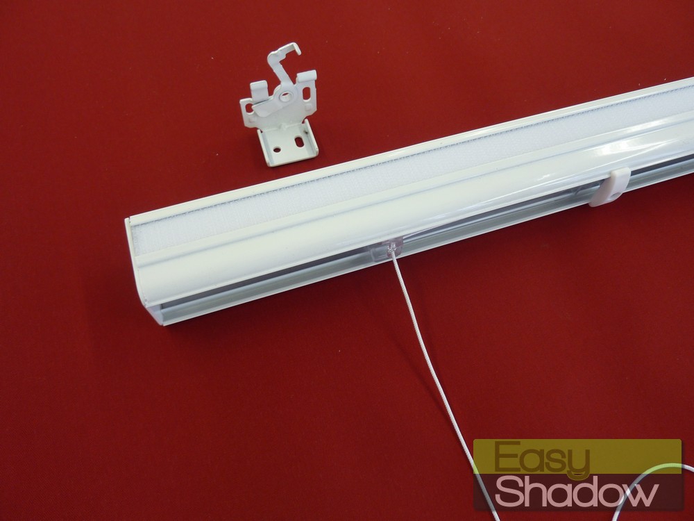 Easy-Shadow hochwertige Raffrollo Faltrollo Rollo-Technik geschlossene Kassette mit Kettenzug / Seitenzug - Bandlänge für die maximale Höhe von 3 Meter - inkl. Universal Wand- und Deckenträger - ohne Stoff